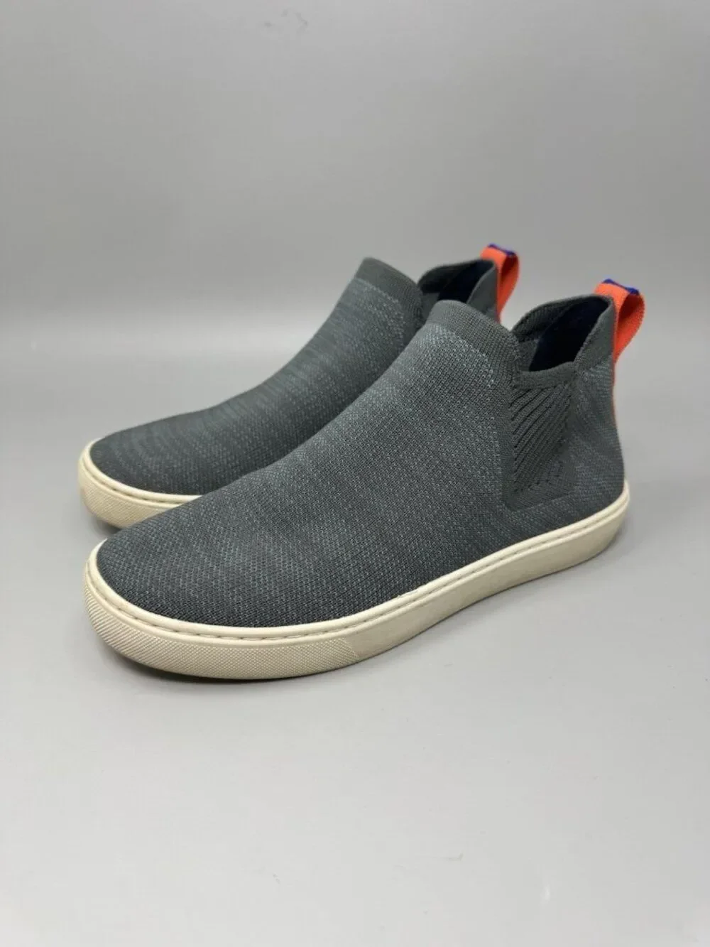 Rothy's womens 7 Fog Melange The Chelsea Pull On Boot Ankle Hi Top Shoe Gray